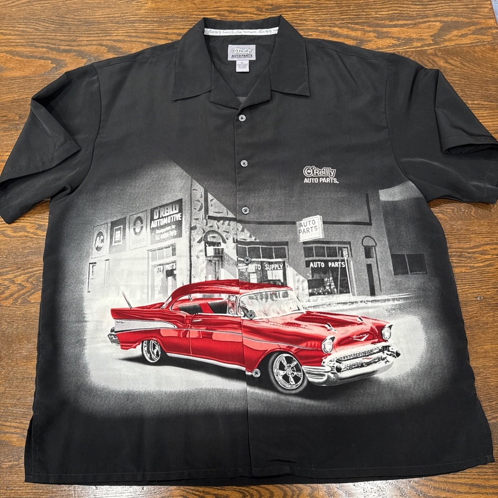 O'Reilly Auto Parts 1957 Chevy Bel Air Graphic Work Shirt Men's XL